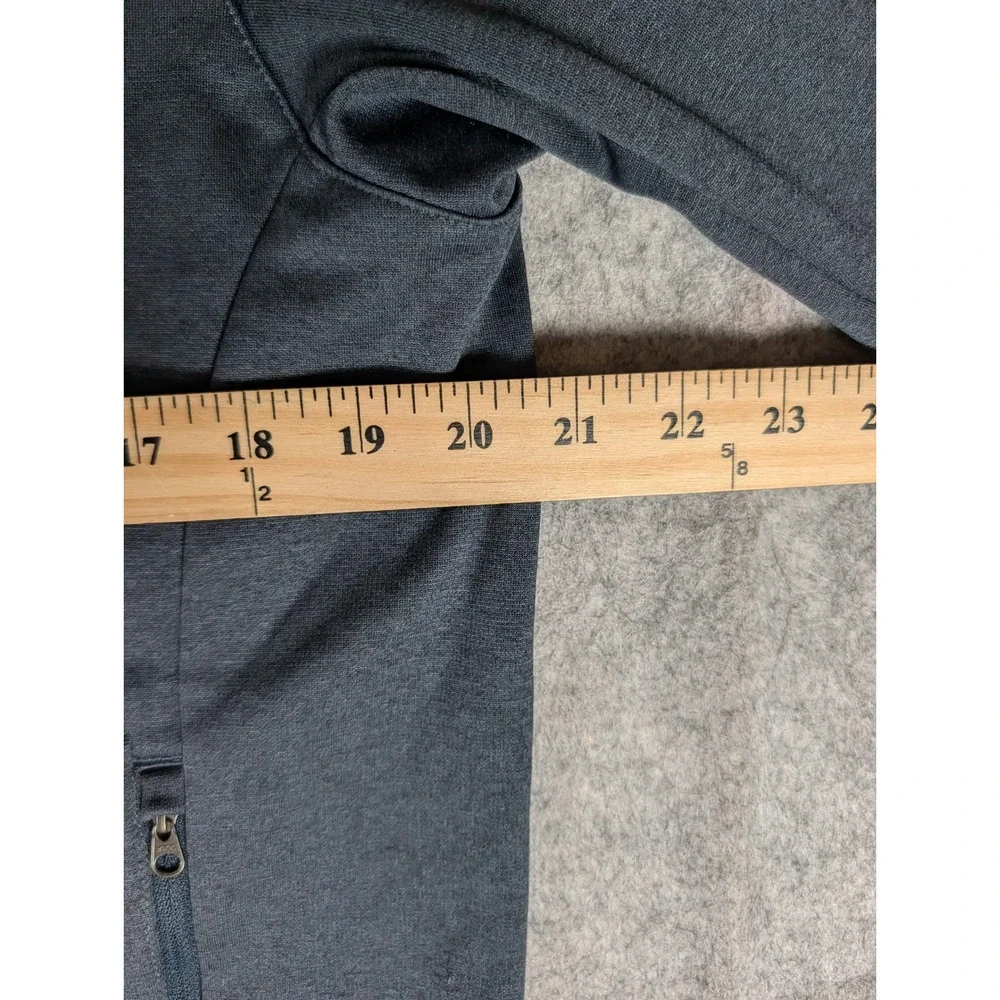 The North Face Mens Full Zip Fleece Jacket Gray Mock Neck Activewear M